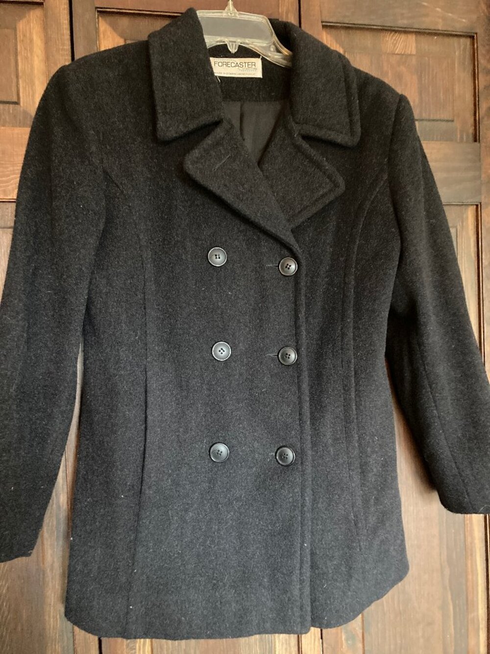 Forecaster of Boston Wool Cashmere Blend Peacoat Charcoal Size 4